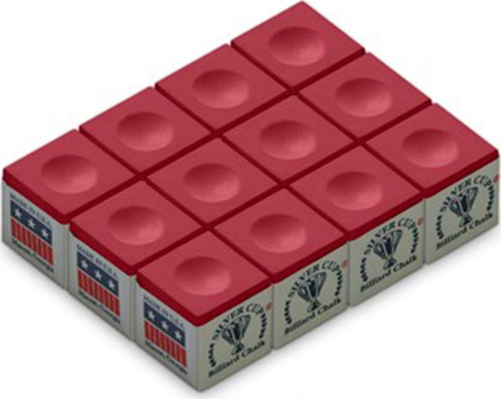 Silver Cup SC-12-RED Chalk Dozen Box Red
