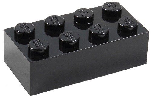 ☀️100 NEW LEGO 2x4 BLACK Bricks (ID 3001) BULK Parts star wars Starwars lot