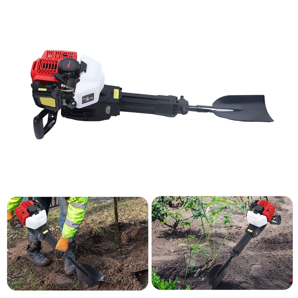 Handheld Trencher Digger Machine 52CC 2Stroke Garden Tree Digger Digging Machine