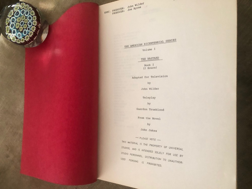 AMERICAN BICENTENNIAL SERIES SCRIPT [1977]