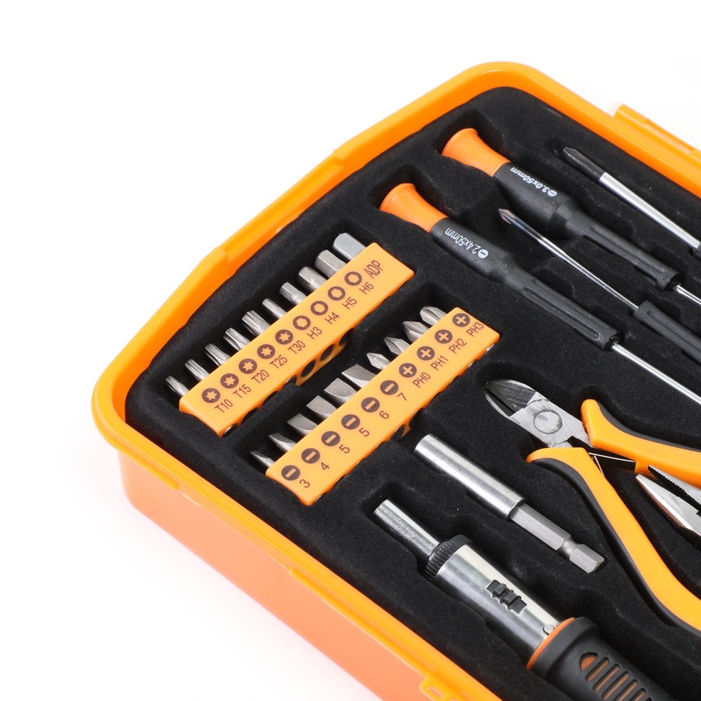 SCREWDRIVER + PLIERS ORANGE 37PCS PRECISION BIT TOOL KIT HIGH SPEED DRILL BITS