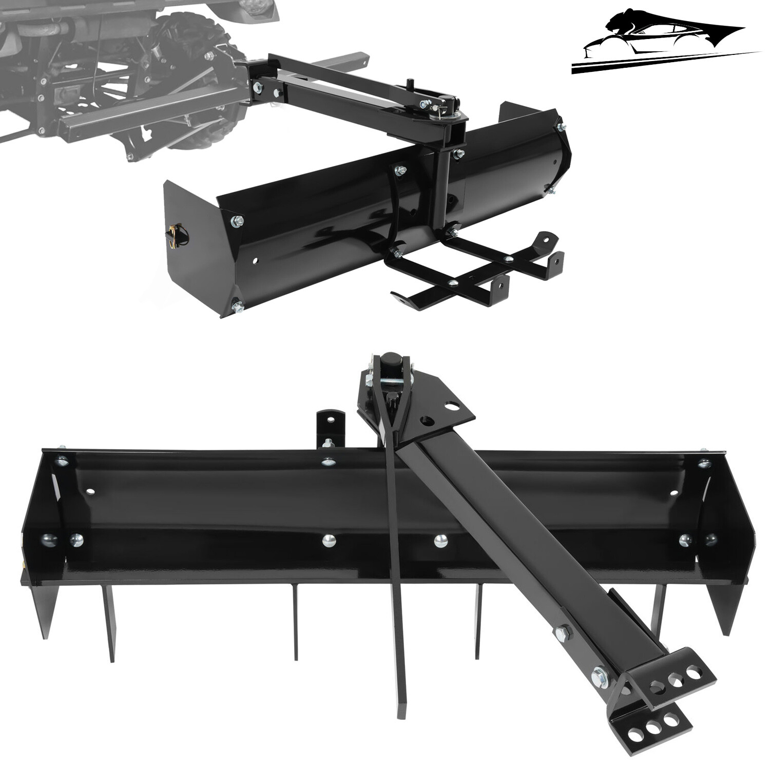 38" Adjustable Behind Steel Powder Coated Box Scraper W/Hardware For Tractor