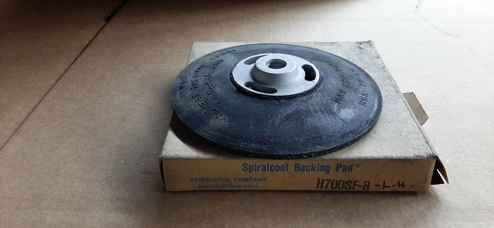 Spiralcool 7" grinder backing pad w/LH thread