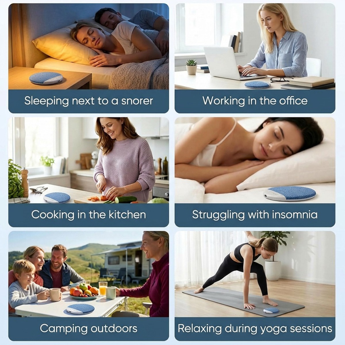 Under Pillow Speaker HiFi Bluetooth White Noise Sleep Aid Timer Bedside Speaker