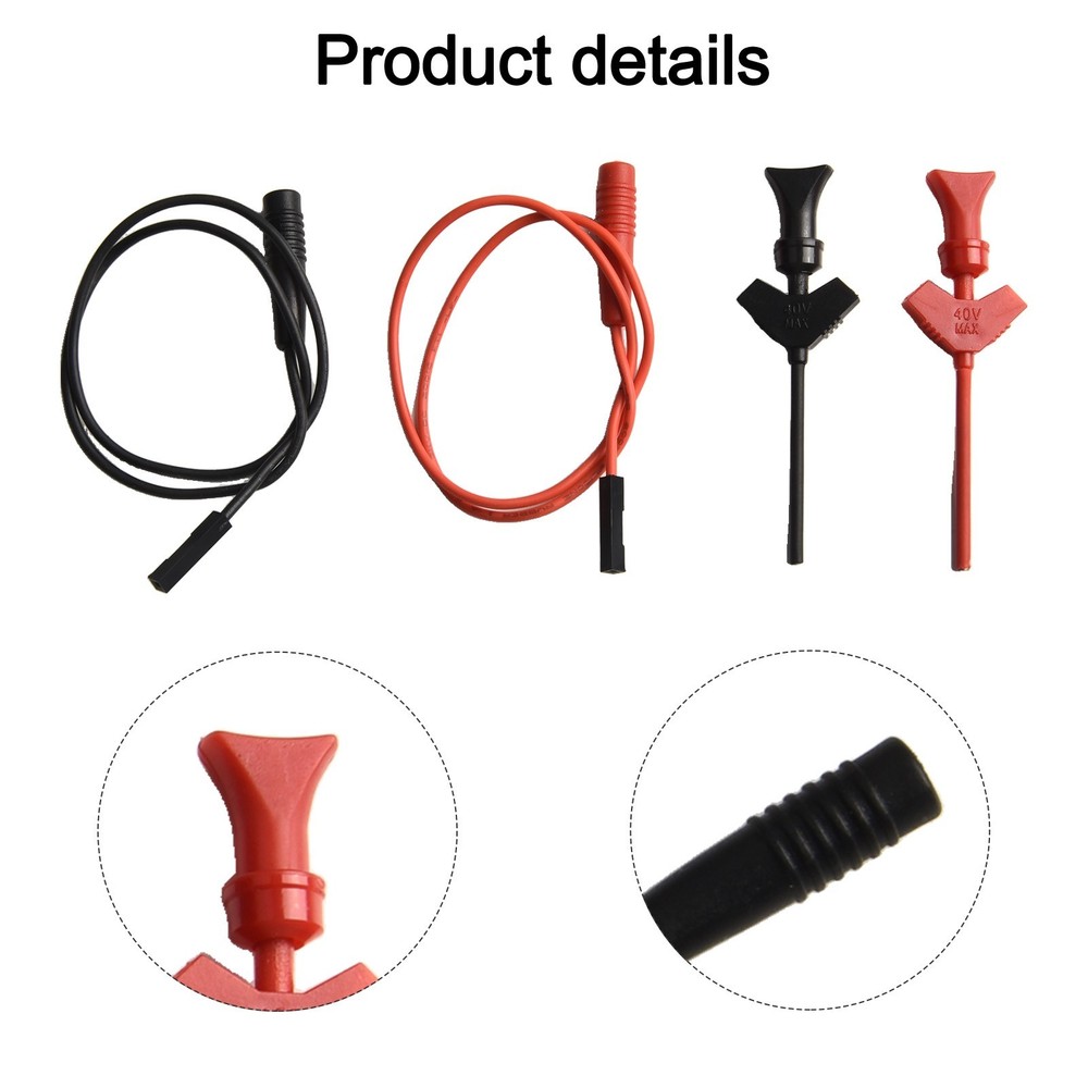 Compact Multimeter Test Hooks with 10 Inch Leads for IC Testing and Repairs