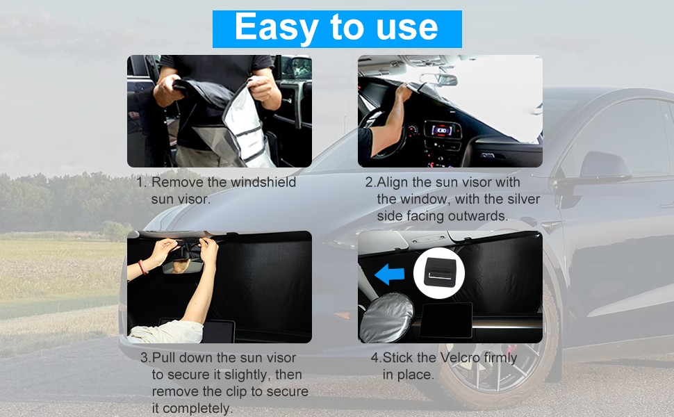 Side Windows Front Windshield Privacy Full Sunshade For Tesla Model 3