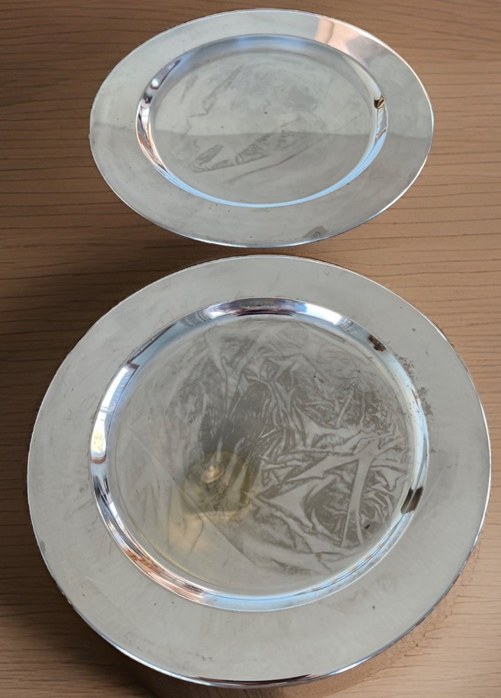 Lot Of 8 Towle Silver Plated Charger Plates 11-5/8” NOT perfect