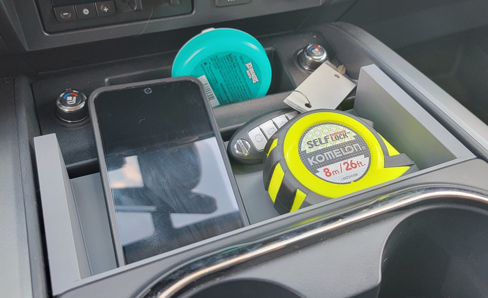 2016-2024 Nissan Titan Front Center Console Storage | Cell Phone Holder