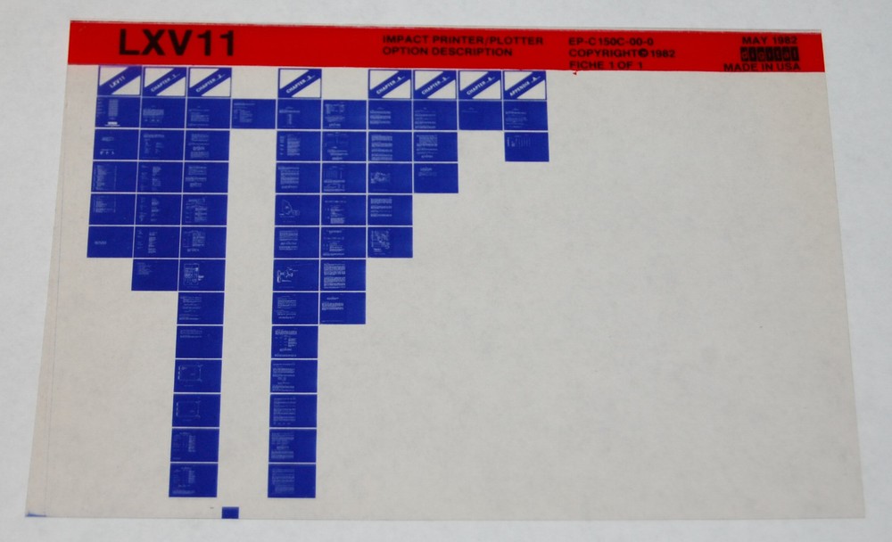 DEC LXV11 Impact Printer/Plotter Option Description, Microfiche