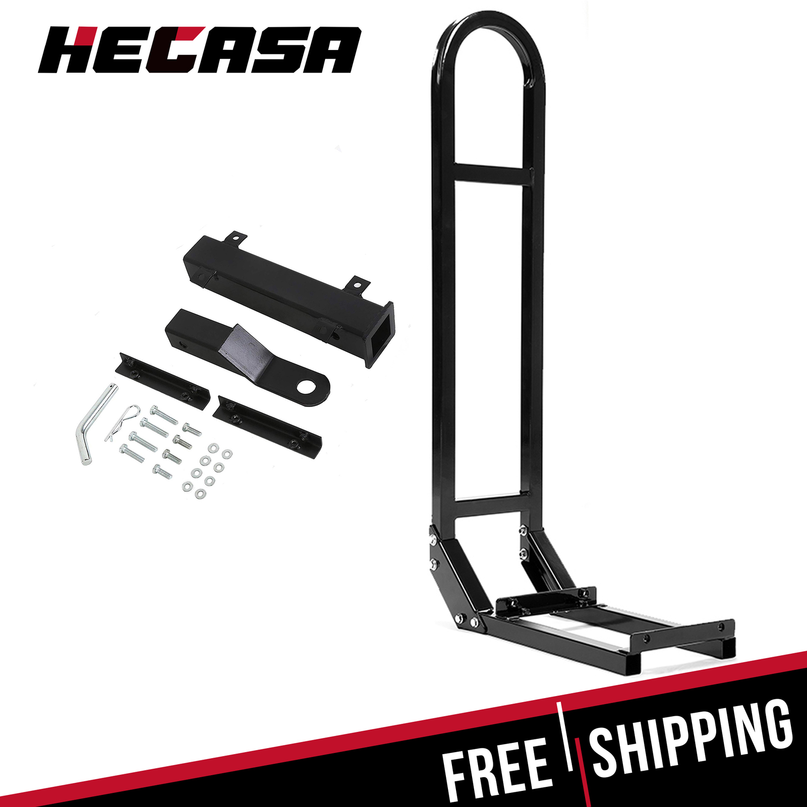 Golf Cart Rear Safety Seat Trailer Hitch + Grab Bar for EZGO Yamaha Club Car