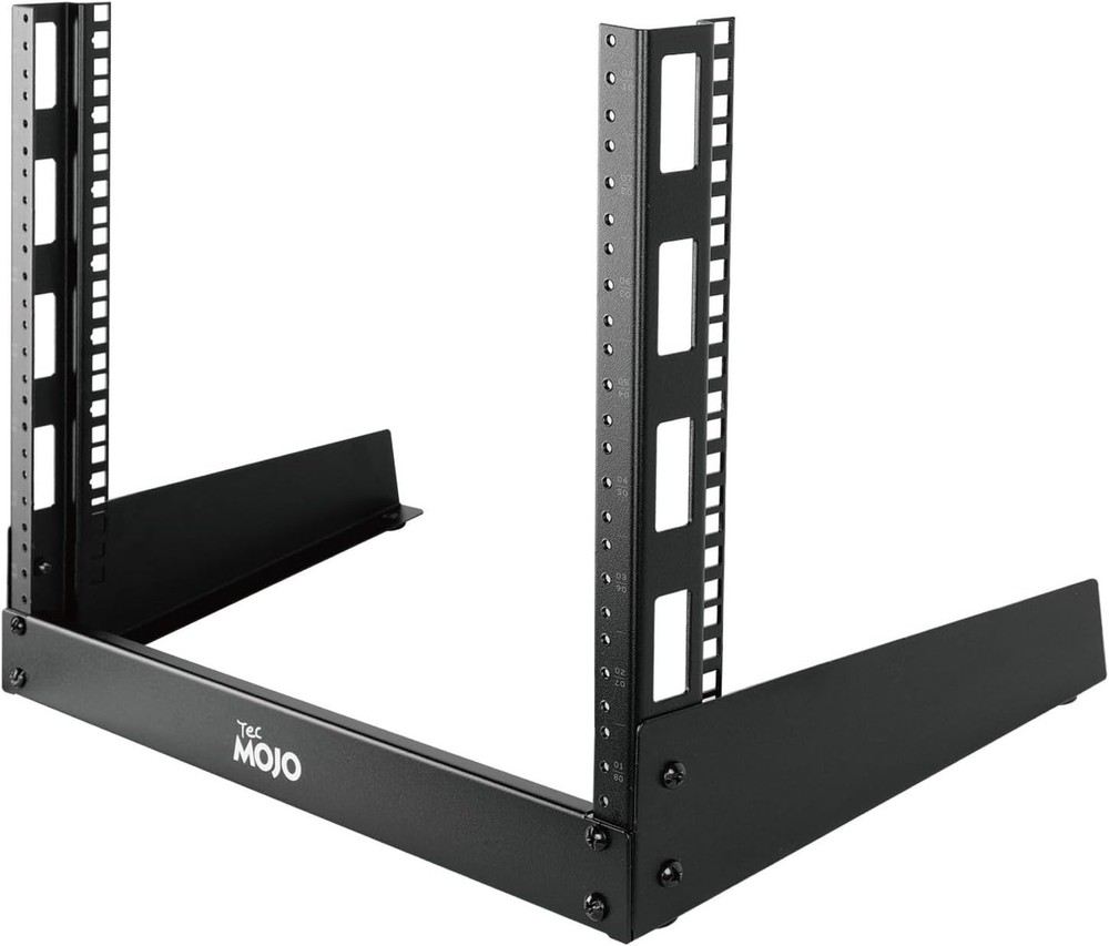 2 Post 8U Desktop Sever Rack Small Open Frame Rack for 19 inch AV/Data/Audio/...