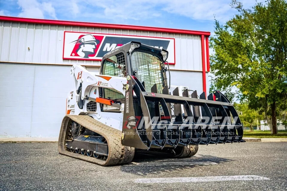 Track Loader Rock Rake Grapple Bucket Attachment for CAT 78" Wide