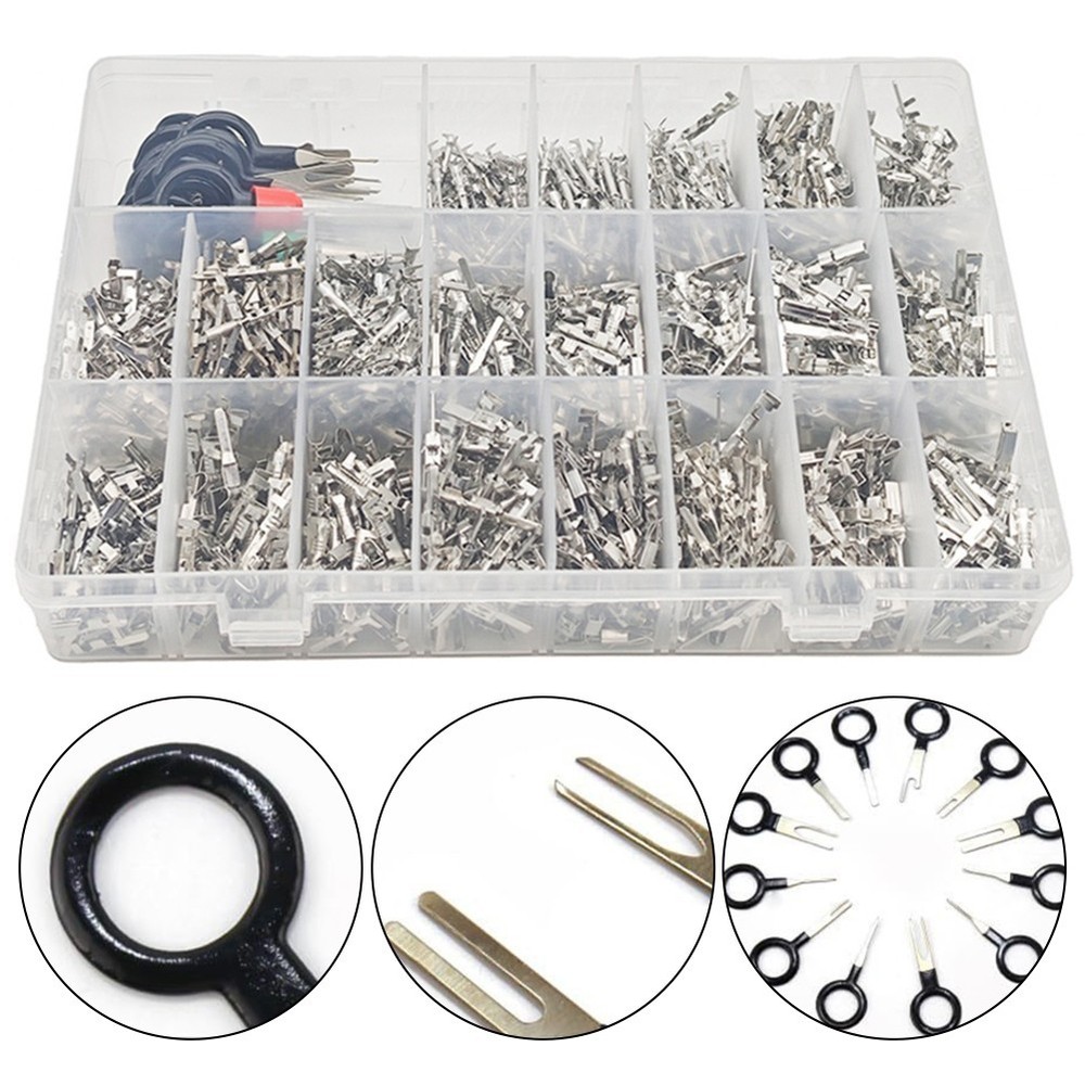 Portable 1168PCS Electrical Connectors Kit with Essential Pin Puller Tool
