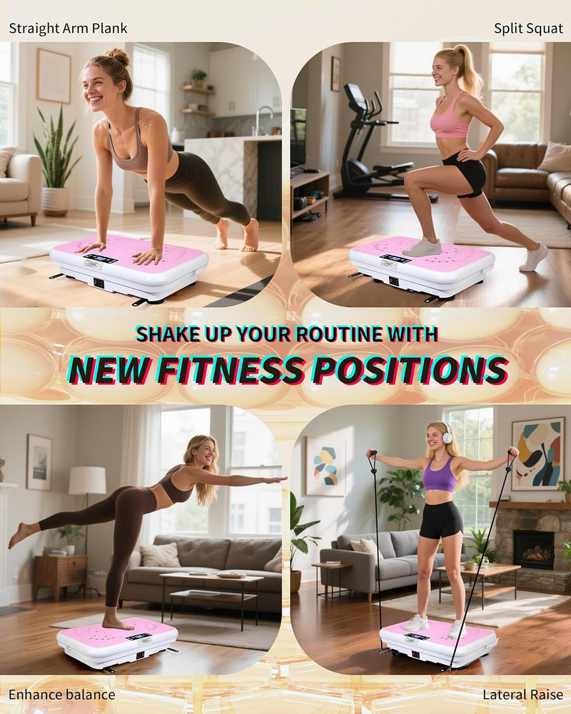 Shake Plate Vibration Exercise Machine for Lymphatic Drainage Massager & Weight