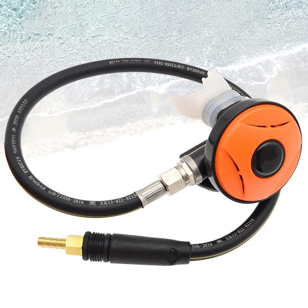 Non-adjustable Scuba Diving Regulator 2nd Stage with Hose Ergonomic Bite Design