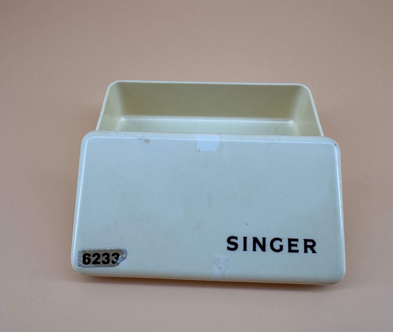 Vintage Ivory Plastic Singer Storage EMPTY BOX