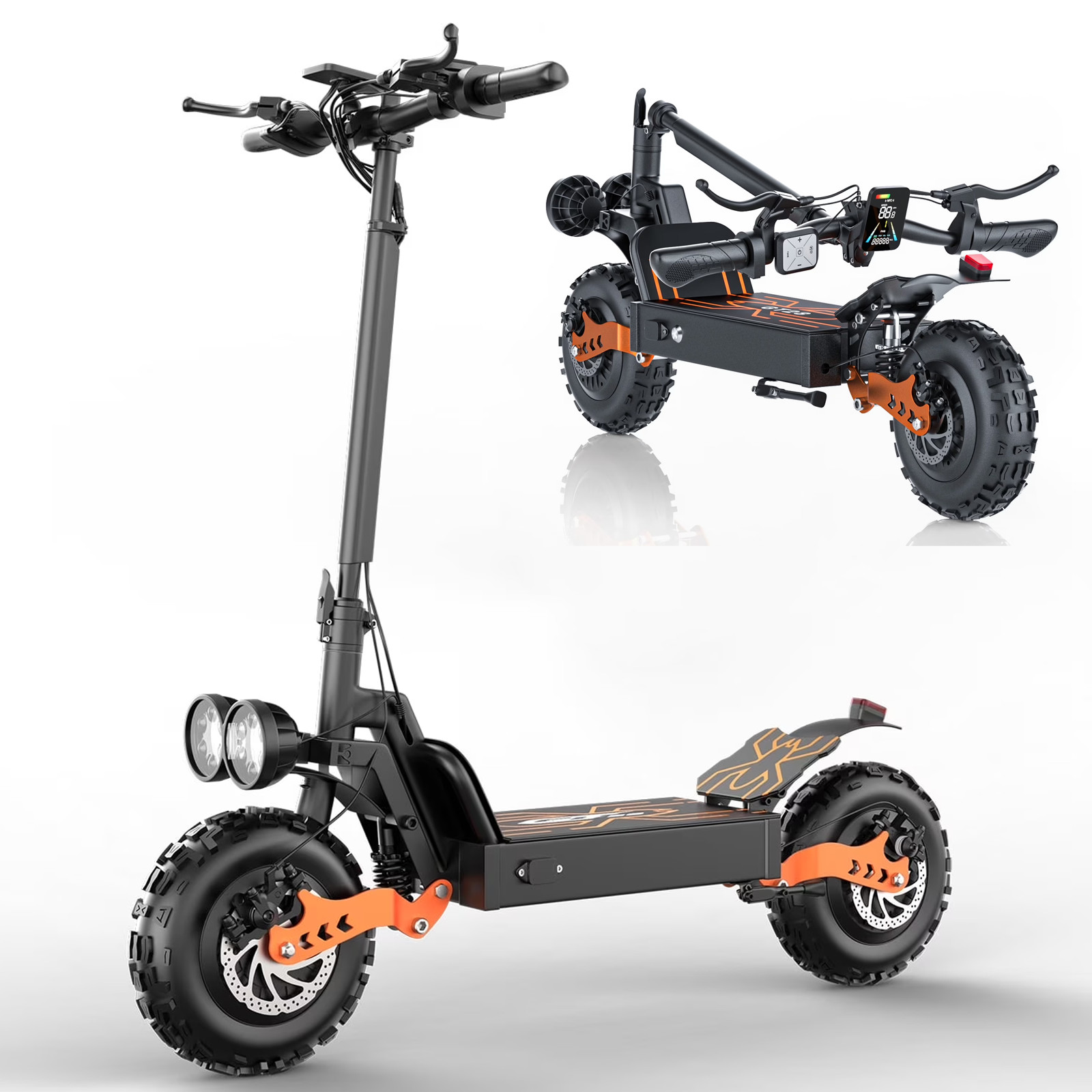 2000W Electric Scooter for Adults 30MPH 70Miles Range E-Scooter with 11"  Tires