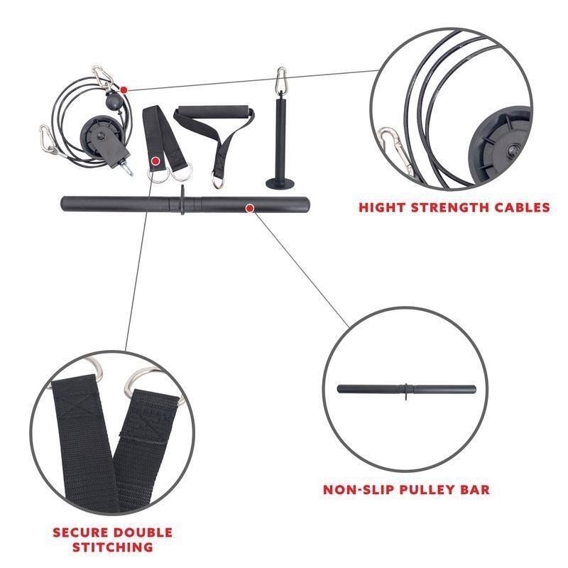 Lat Pull Down Attachment Power Rack Cages Exercise Equipment for Home Gym Set