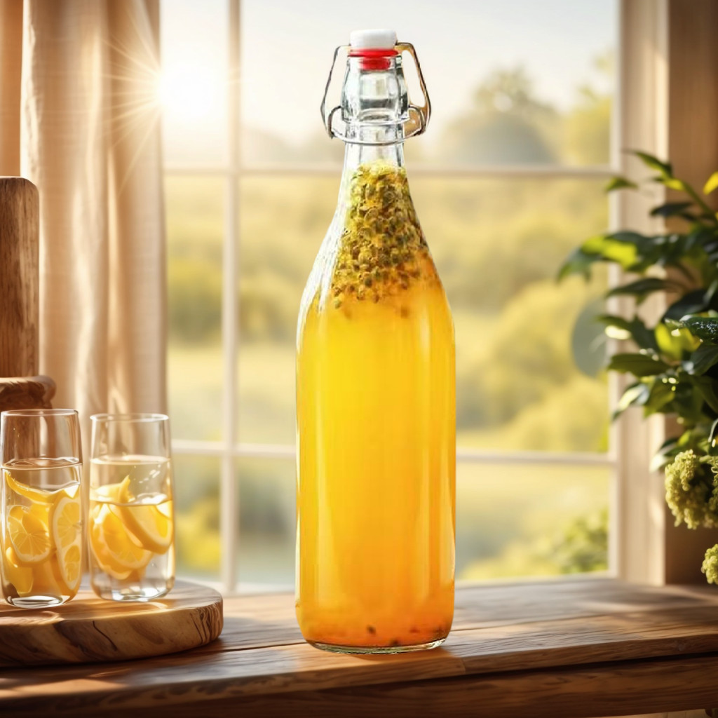 2 Pack 32oz Airtight Glass Bottles with Swing Top Stoppers