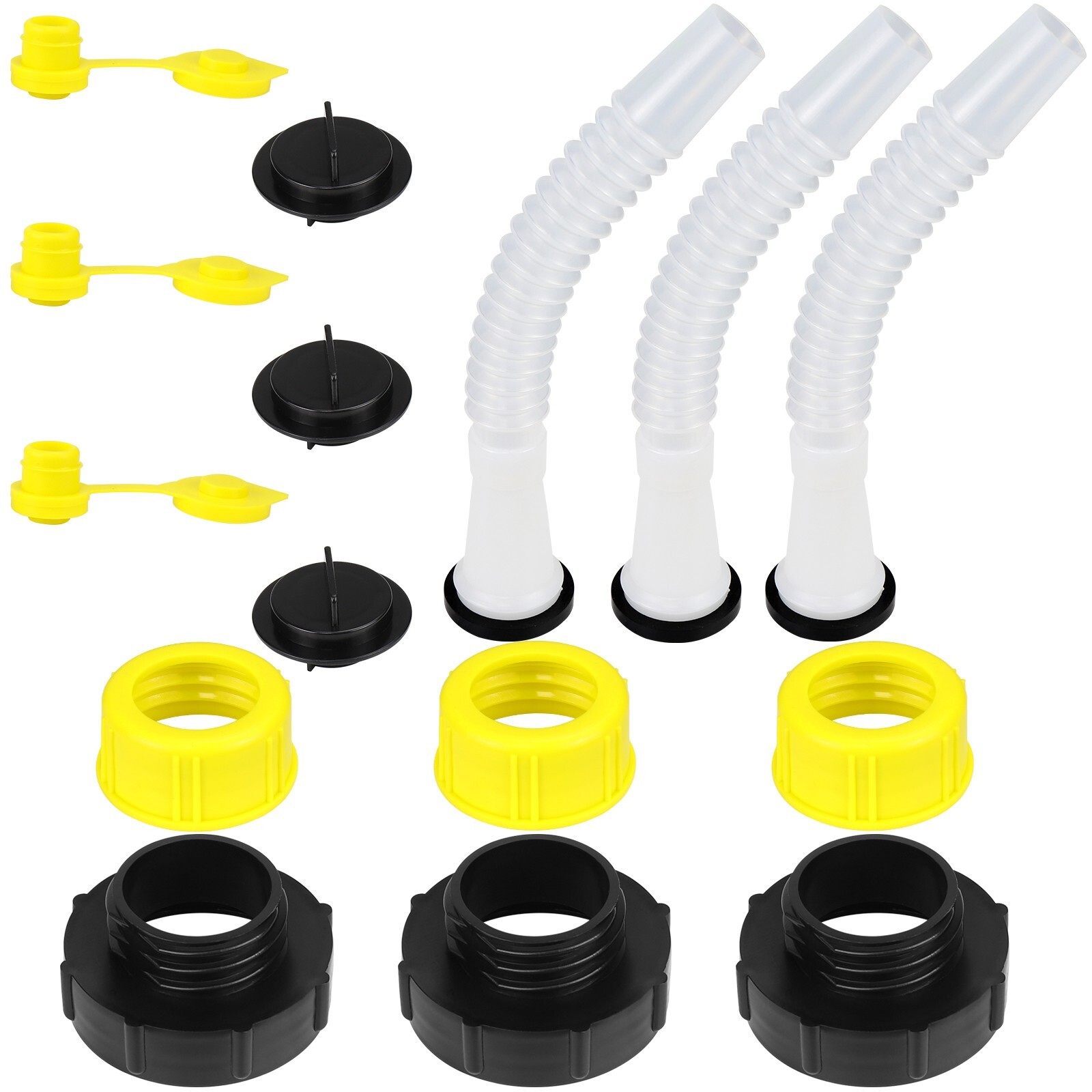 3Pk Easy Gas Can Spout Kit - Replacement spout kit for EasyCan, Midwest, Scepter