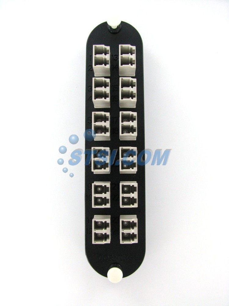 Corning CCH-CP24-A8 Patch Panel, 12 LC Duplex OM1 Multimode 62.5 Adapters ~STSI