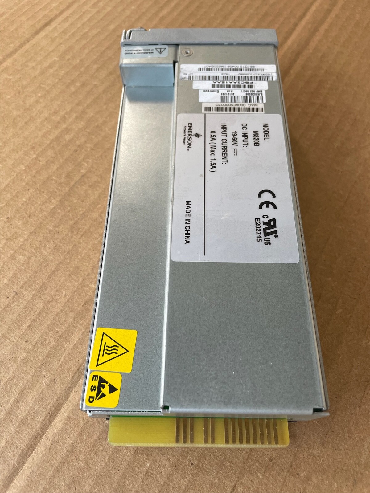 Emerson M820B, BMP 903 090/1 BMP903090/1 DC PSU Input 19-60V Input Current 0.5A