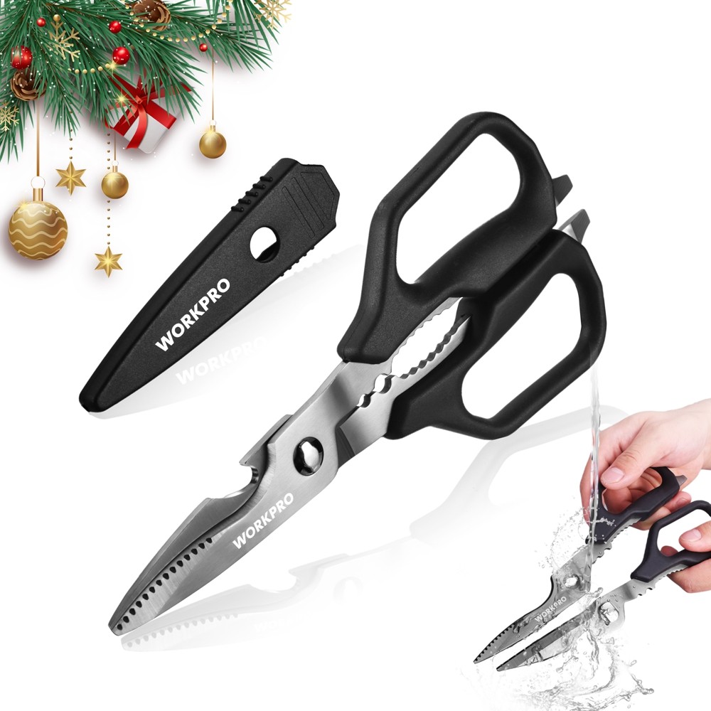 WORKPRO Heavy Duty Kitchen Scissors Multipurpose Shears with Detachable Blades