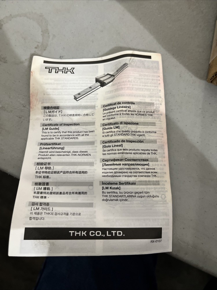 THK SHS25C2QZSS+300L LINEAR GUIDE