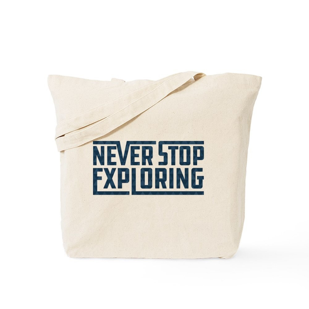 CafePress Never Stop Exploring Pattern Tote Bag (75477792)