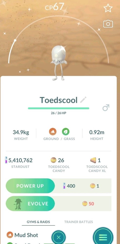 ✨️Pokémon Go Shiny Toedscool✨️