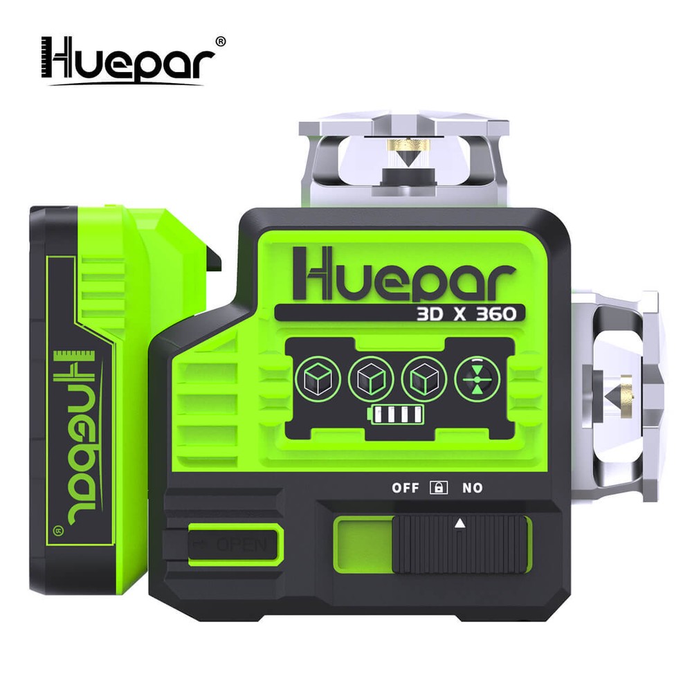 Huepar 12 Lines Self-leveling Laser Level with Bluetooth&Remote Control+Receiver