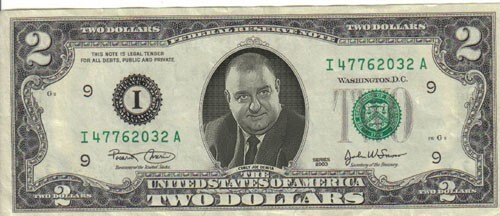 Three Stooges Curly Joe Derita $2 Dollar Bill Mint! Rare! $1