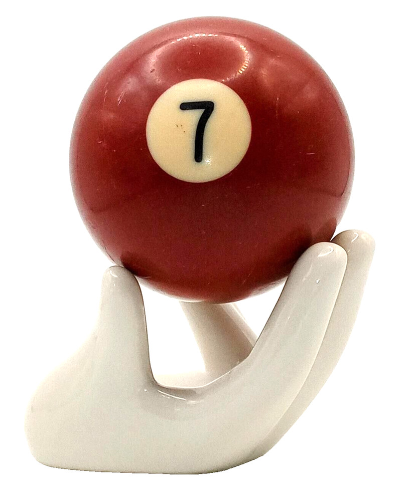 Vintage Number 7 Solid Red Billiards Pool Ball  (31360a)