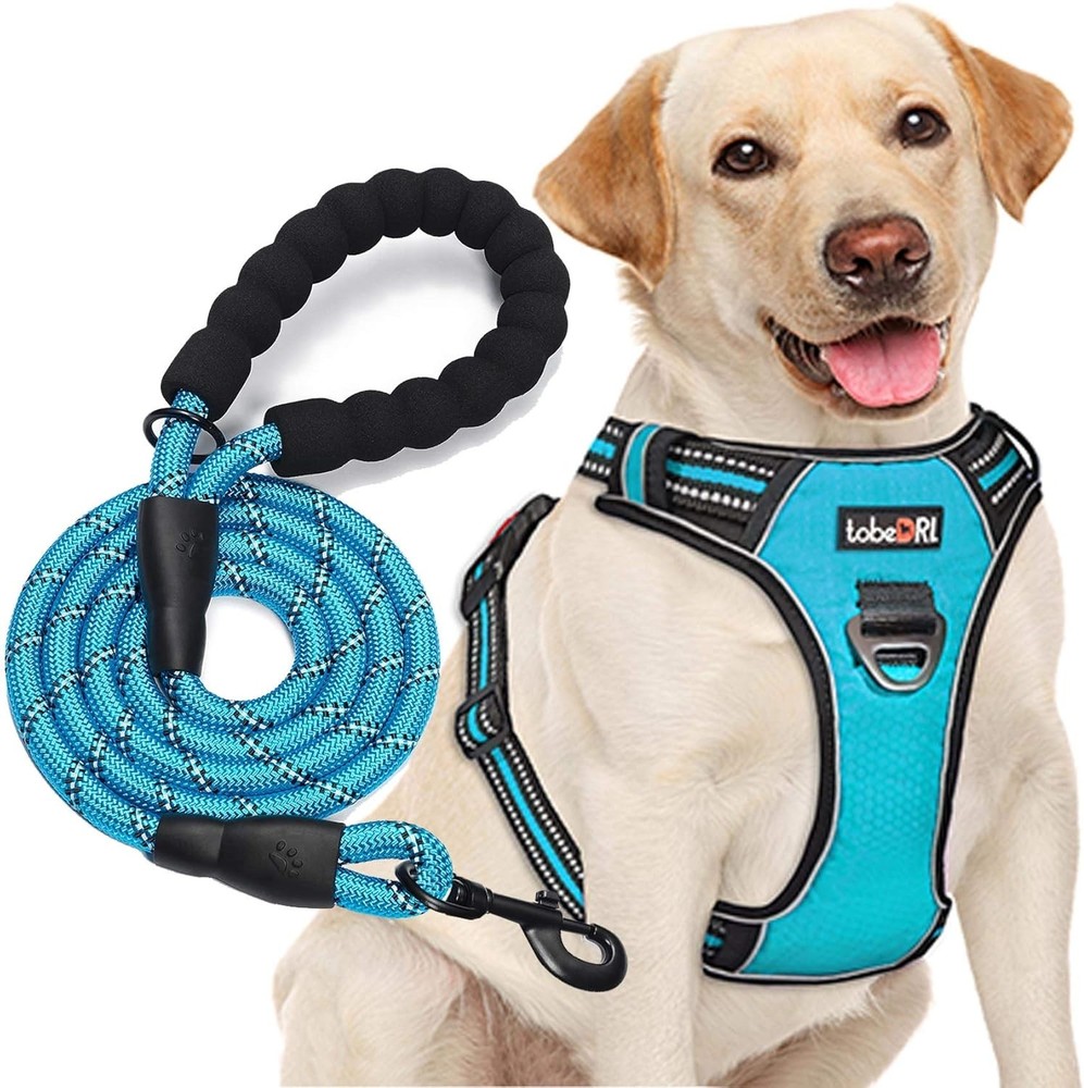 Large Dog Harness Leash Adjustable Comfortable Easy Control Durable Machinewash