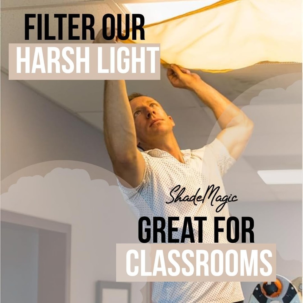 Mocha Fluorescent Light Filter Covers - 4 Pack for Glare Reduction