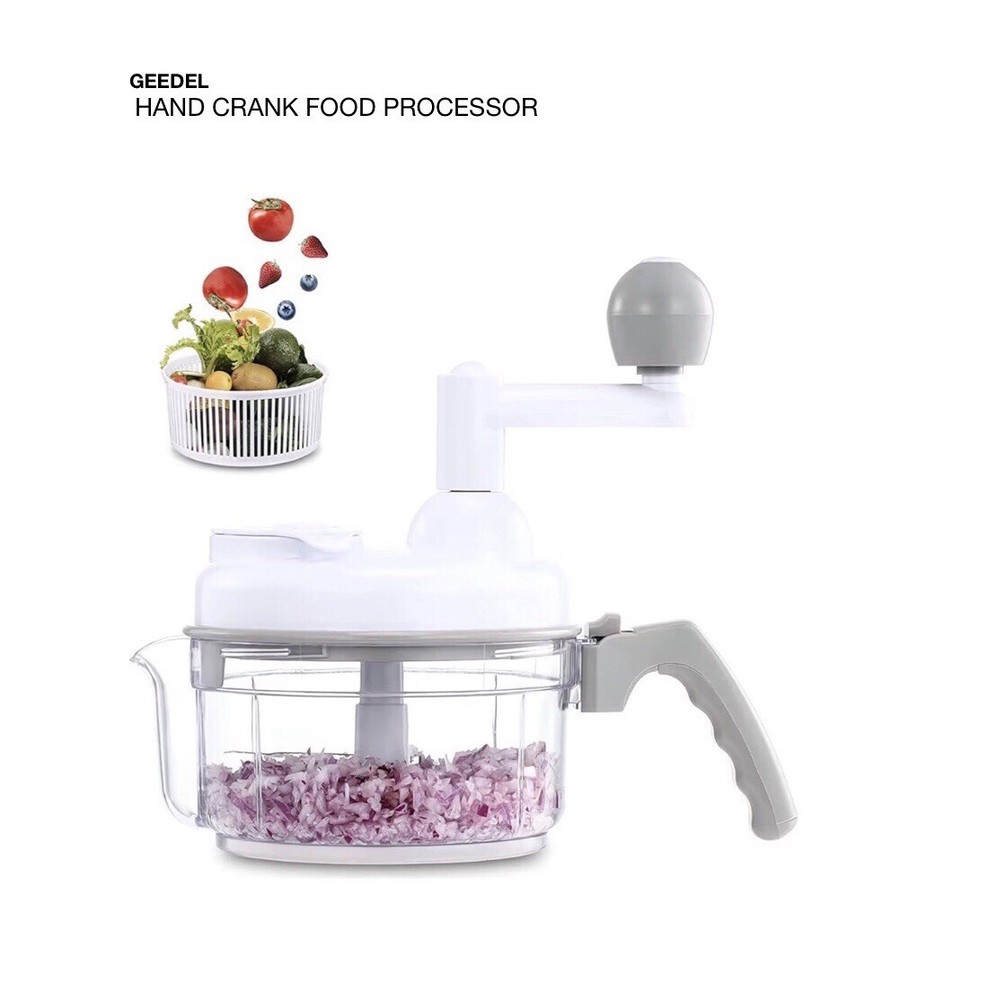 Food Chopper Hand Crank Food Processor Chopper Vegetable Quick Chopper
