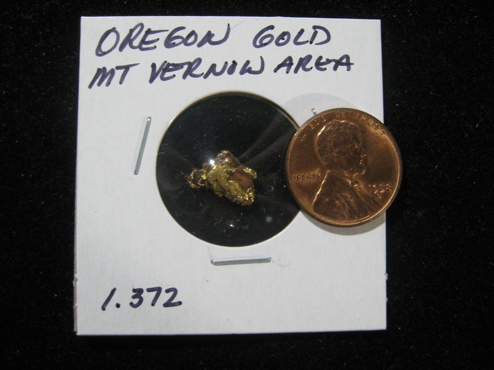 OREGON GOLD NUGGET 1.372 GRAMS NICE CHUNK