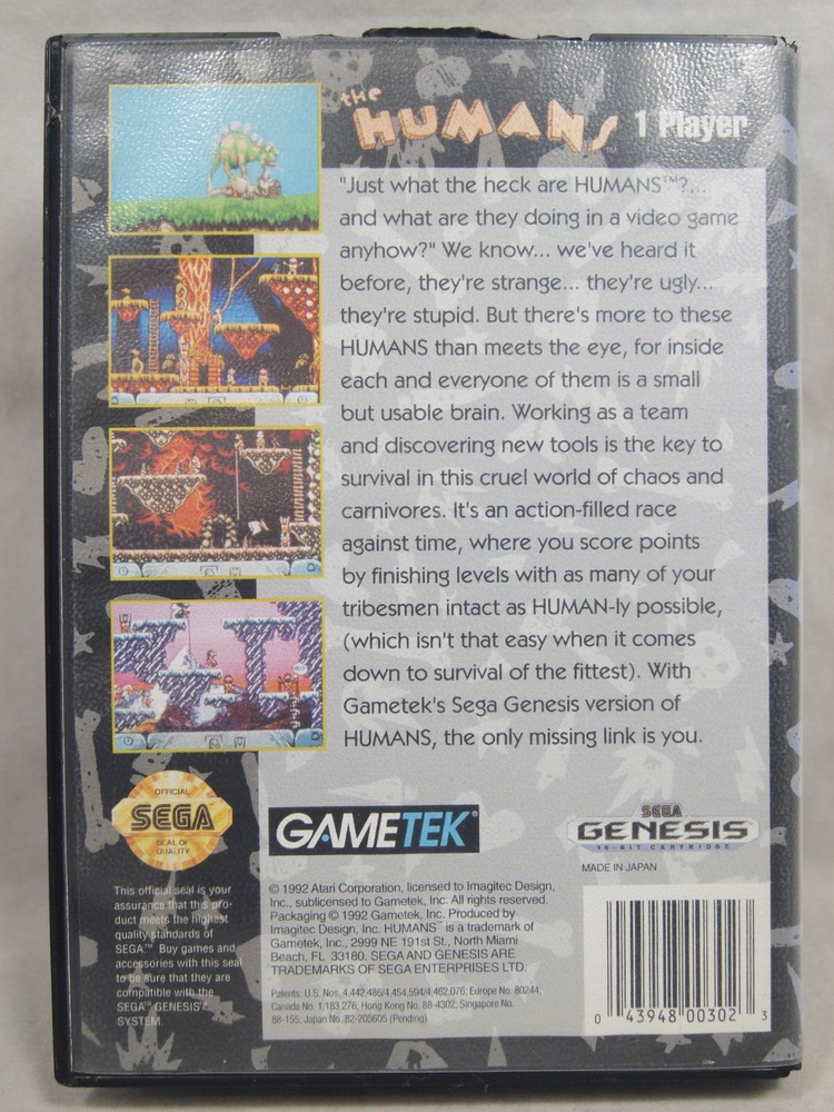 The Humans Case (SEGA Genesis) Authentic BOX ONLY