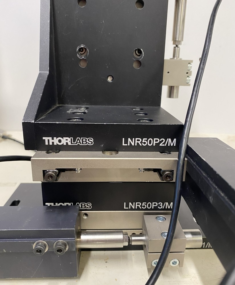 Thorlabs 3-axis system: 3 LNR50/M 50mm, 3 DRV014, BSC103, GUI & Python Control