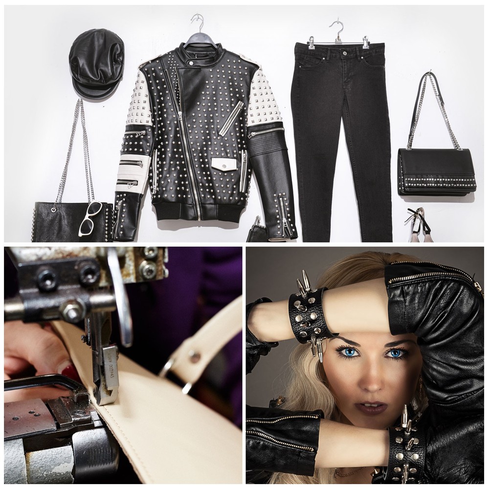 100Pcs Square Pyramid Rivets, 12mm Two-Jaw Studs Spikes (Blue)