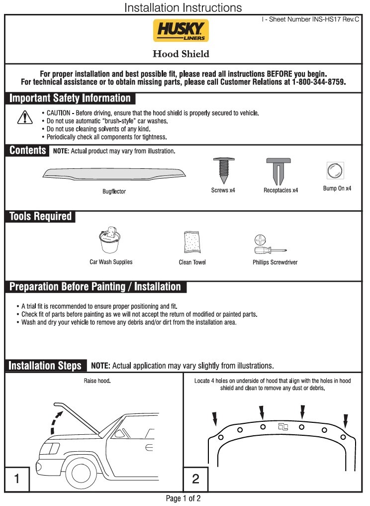 BugFlector II Hood Protector Bug Shield Deflector for 1996-2002 Toyota 4Runner