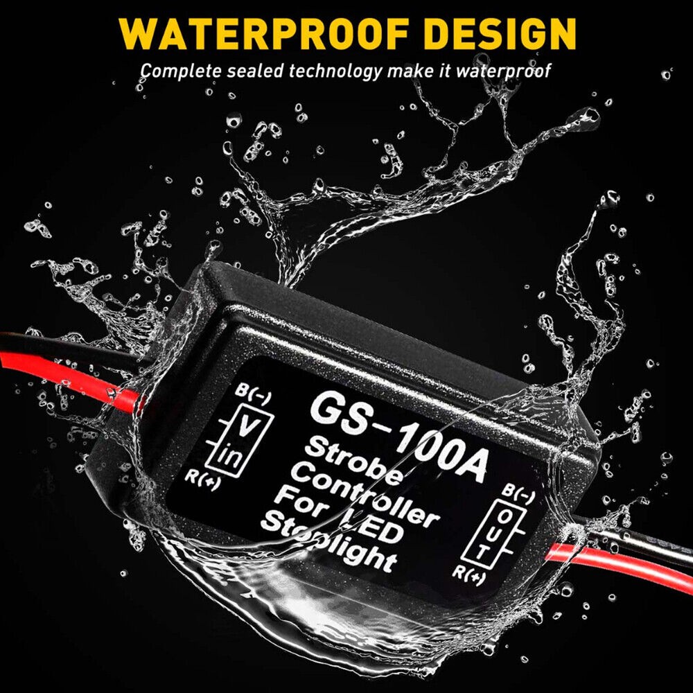 GS-100A Flash Strobe Controller Flasher Module Box For LED Brake Stop Light Lamp
