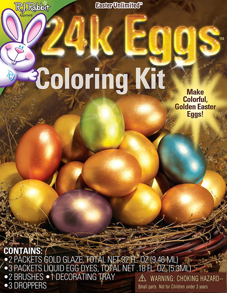 Egg Coloring Dye Kit 24 Karat Easter Egg Coloring Kit -5 Egg Coloring Tablets