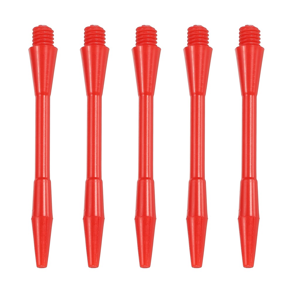 45mm Plastic Dart Shafts, 30 Pack 2BA Thread Dart Stems, Red