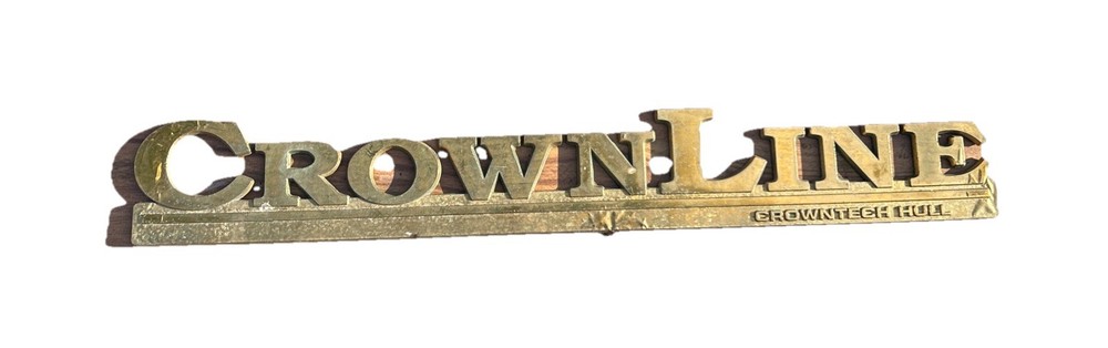 Plastic Gold Crownline Emblem