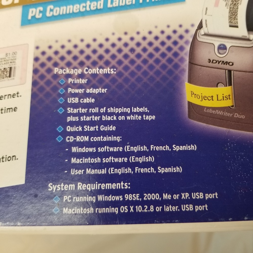 DYMO LabelWriter Duo Model 93105 Thermal Printer NEW NIB