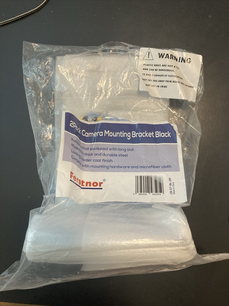 2 Pack Ferstnor Camera Mounting Brackets, Black