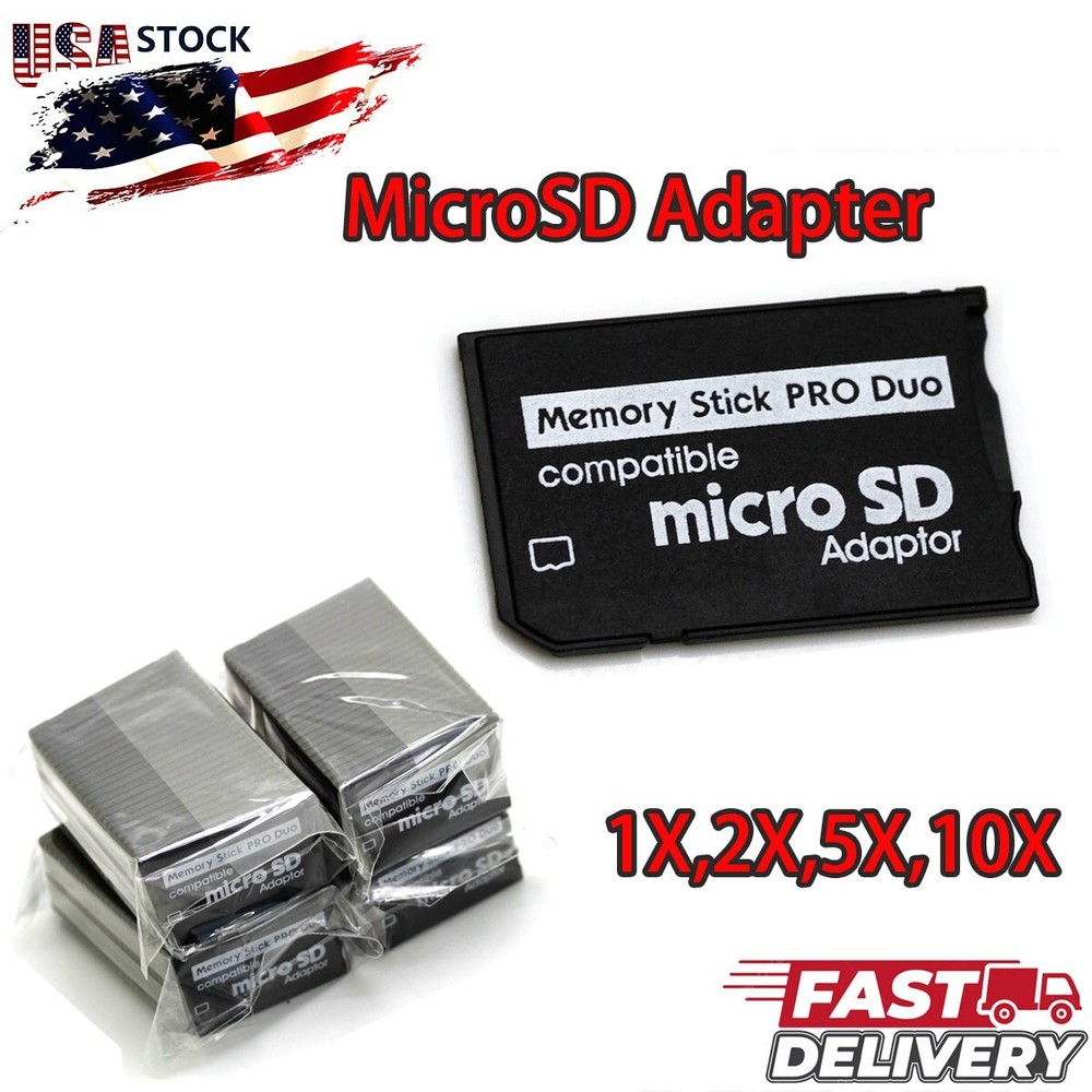 Memory Stick Pro Duo Adapter Converter Camera PSP Micro SD SDHC TF Card Reader