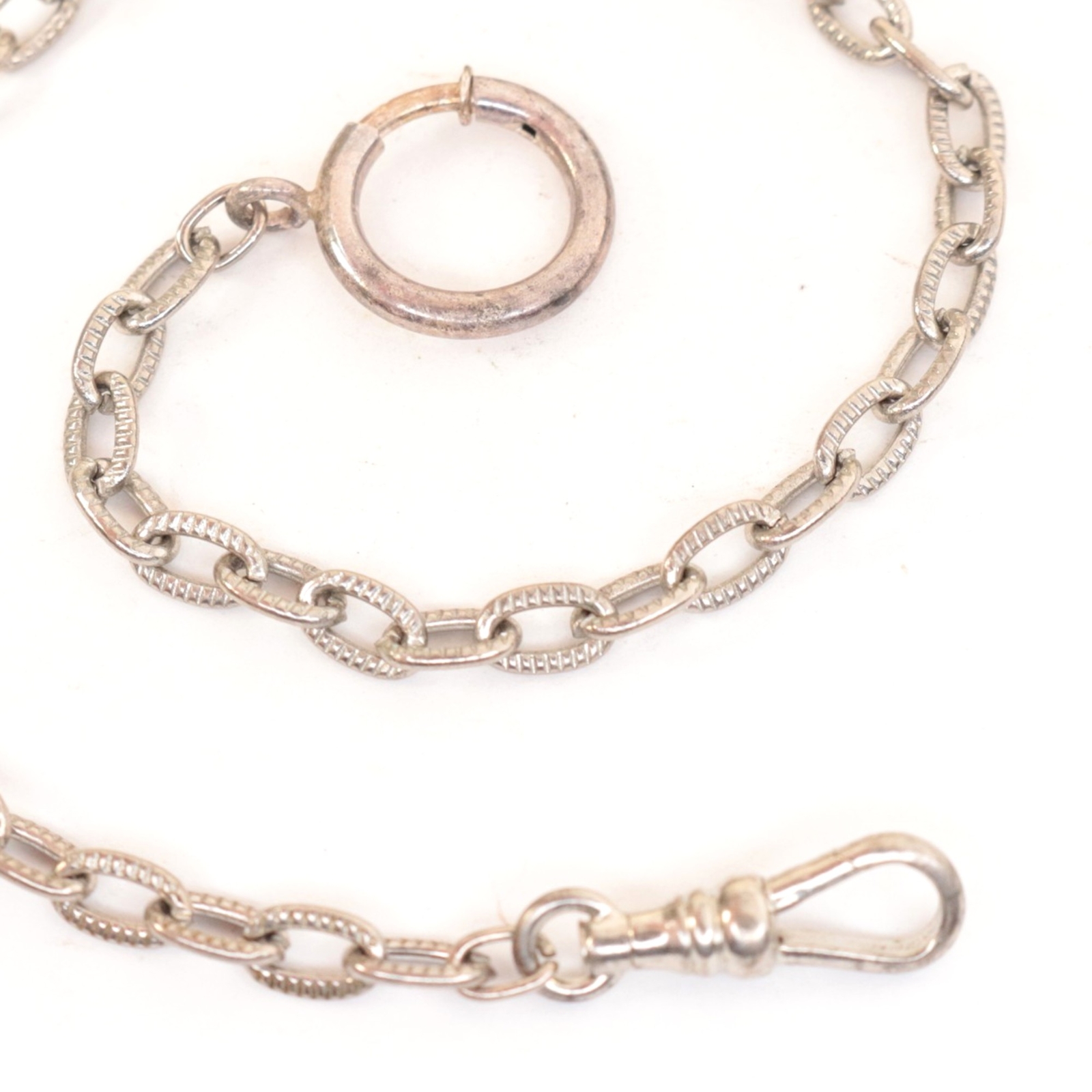 Pocket Watch Chain Vintage 11-13/16 inches Silver Tone - AC51
