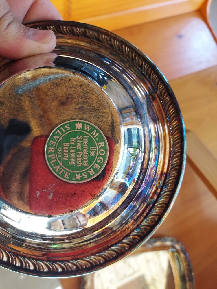 wm rogers silverplate bowl And Tray